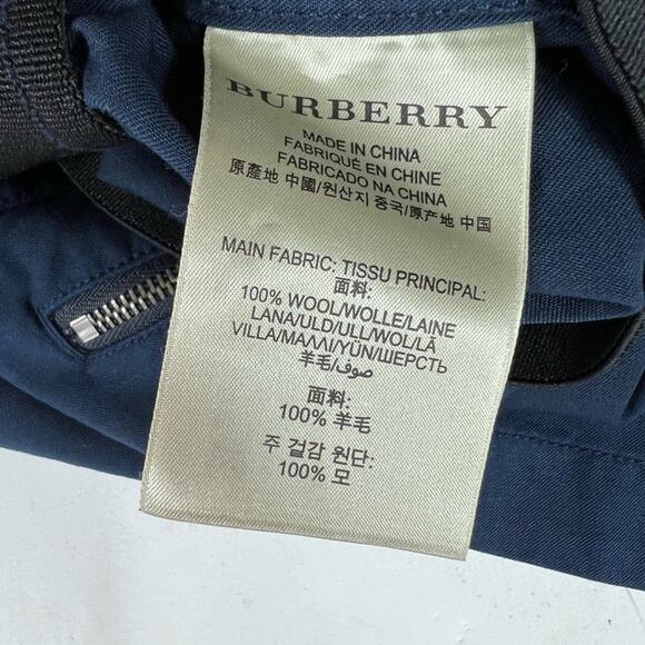 Burberry Brit Wool Twill Elastic Waist Skater Skirt with Exposed Zippers Size 4 - Picture 6 of 7